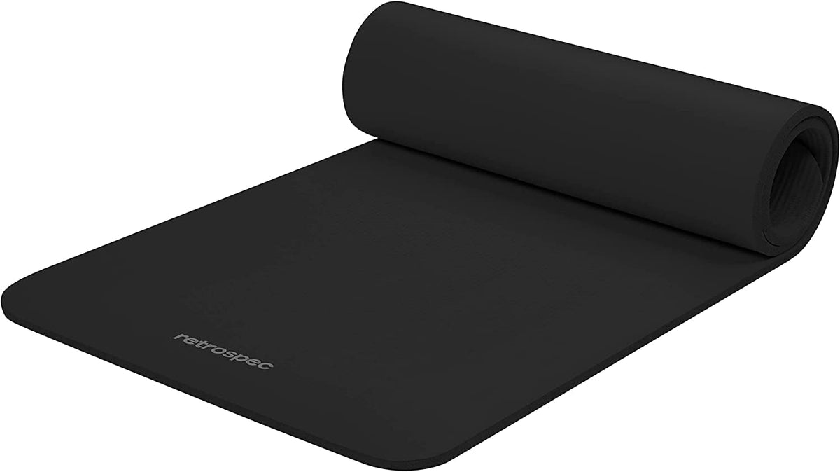 Retrospec Solana Yoga Mat – 1/2" Thick Non-Slip 72×24" Mat