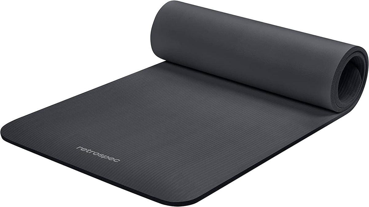 Retrospec Solana Yoga Mat – 1/2" Thick Non-Slip 72×24" Mat