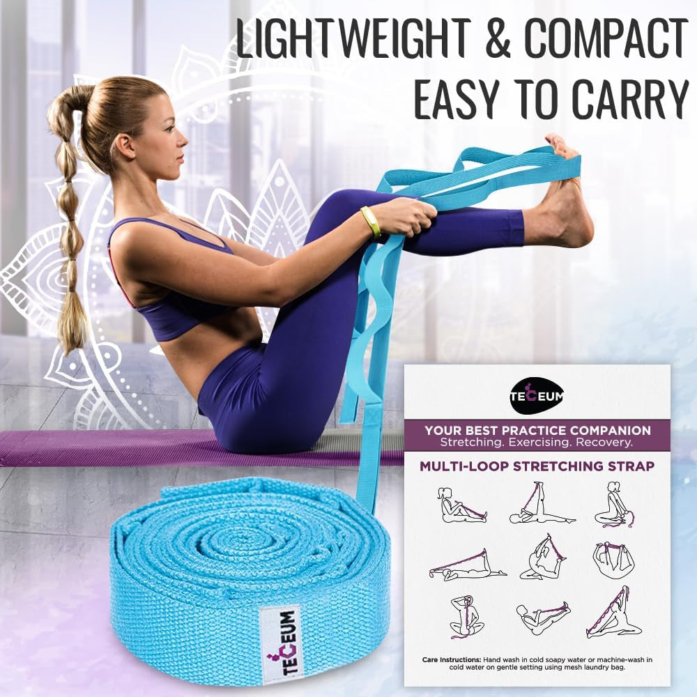 Stretching Strap with 10 Loops – Physical Therapy & Rehab Exercise
