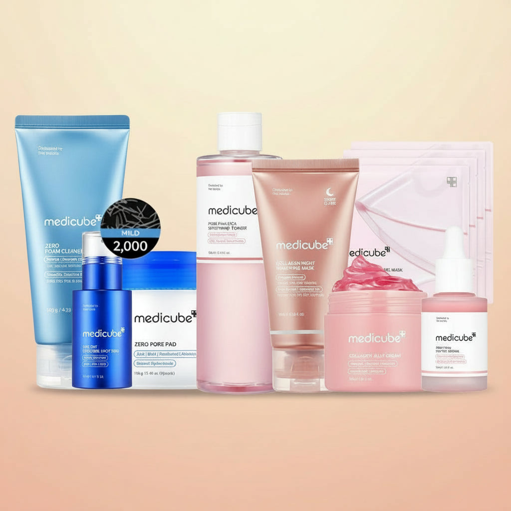 Affordable Medicube Glass Glow Skincare Set | 8 Essential Products for a Radiant Skin Routine