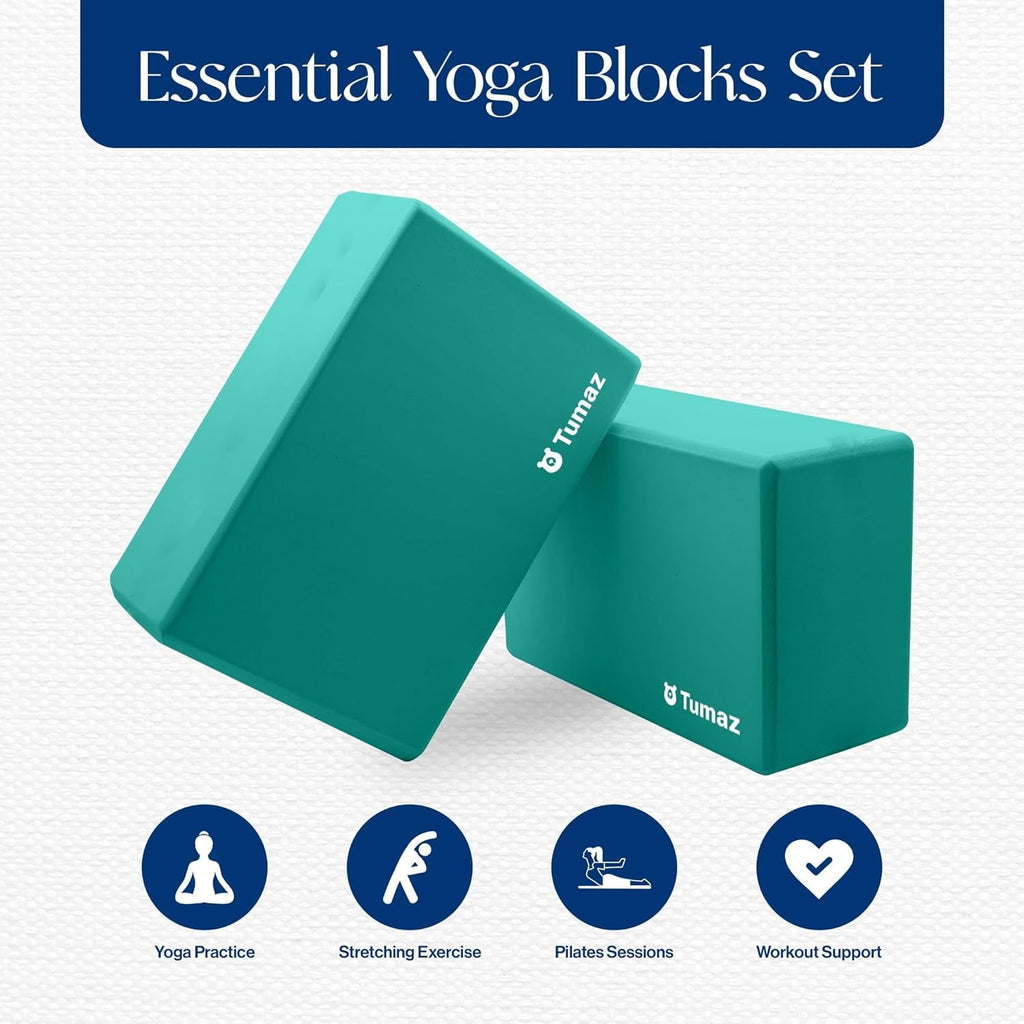 Yoga Blocks 2-Pack – High-Density EVA Foam Non-Slip Blocks