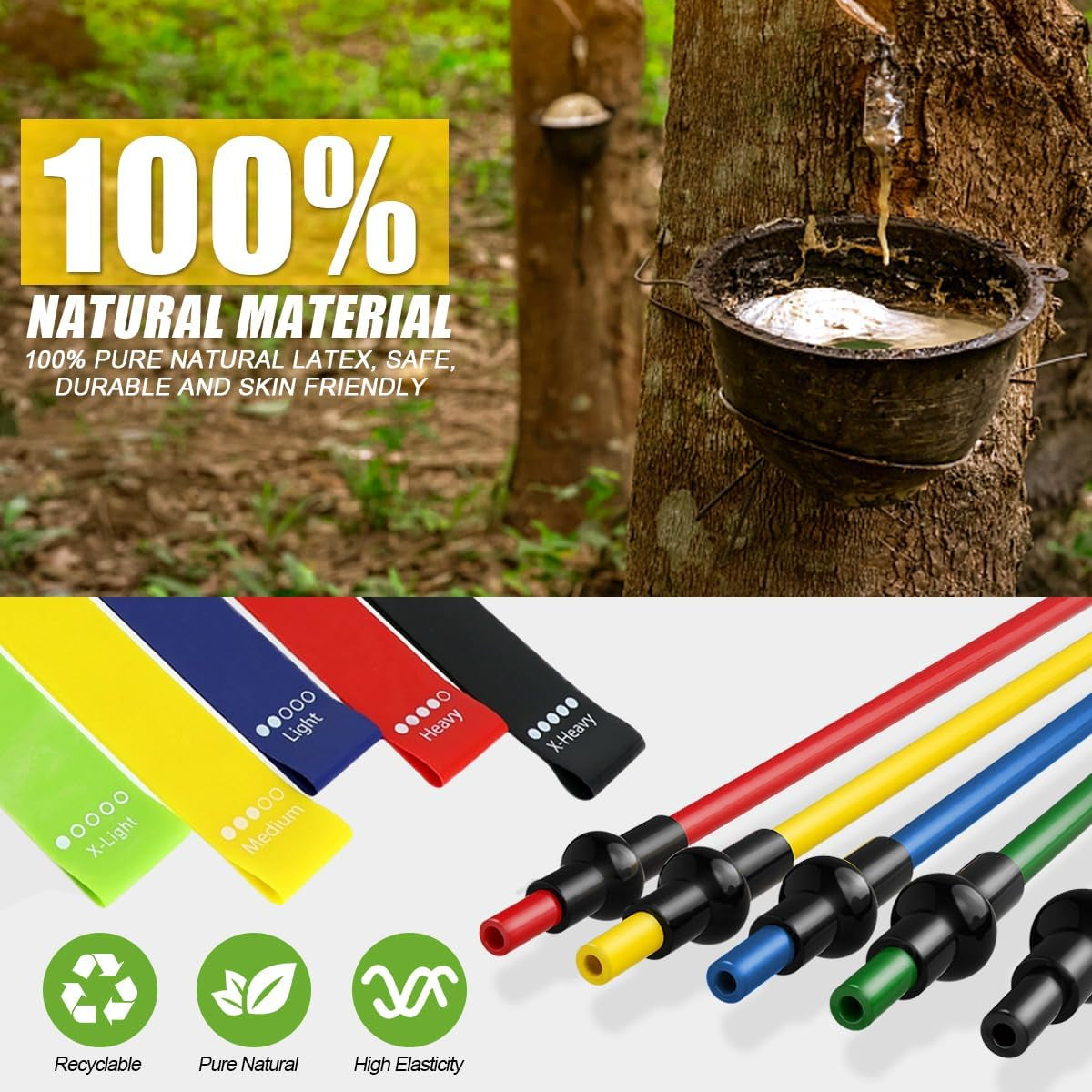 23-Piece Resistance Bands Set – 5 Stackable Exercise Bands