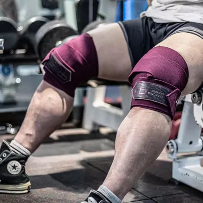 Purple Compression Support Bands – Weightlifting & Leg Workout Straps