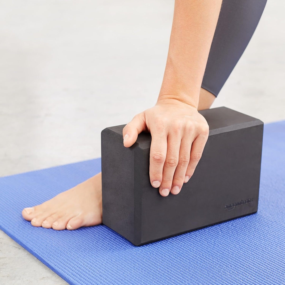 Non-Slip Yoga Blocks Set of 2 – 4×9×6" Black EVA Foam