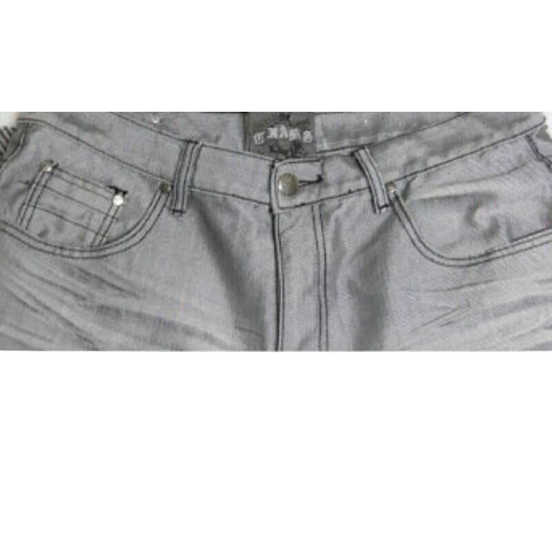 Vintage Y2K Chams Mens Size 36 Shinny Denim Baggy Loose Hip Hop Skater Shorts