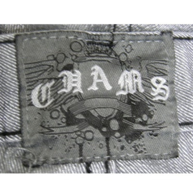Vintage Y2K Chams Mens Size 36 Shinny Denim Baggy Loose Hip Hop Skater Shorts