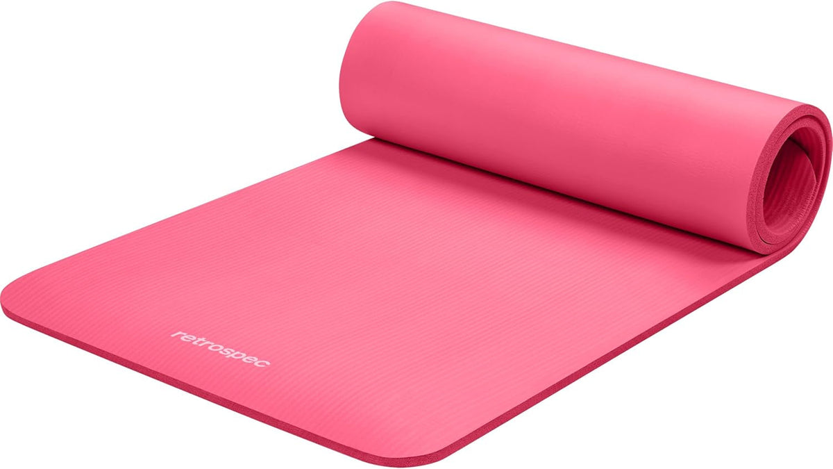 Retrospec Solana Yoga Mat – 1/2" Thick Non-Slip 72×24" Mat