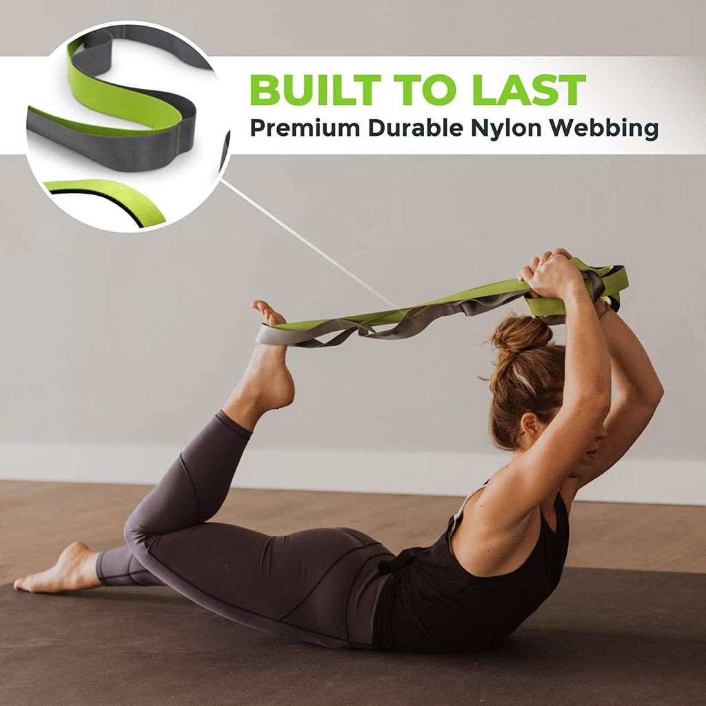 Physical Therapy Stretch Strap – 12 Loops, 1.5-Inch Wide