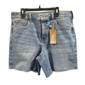 New Eddie Bauer Womens 10T Tall Authentic Voyager High Rise Cutoff Denim Shorts