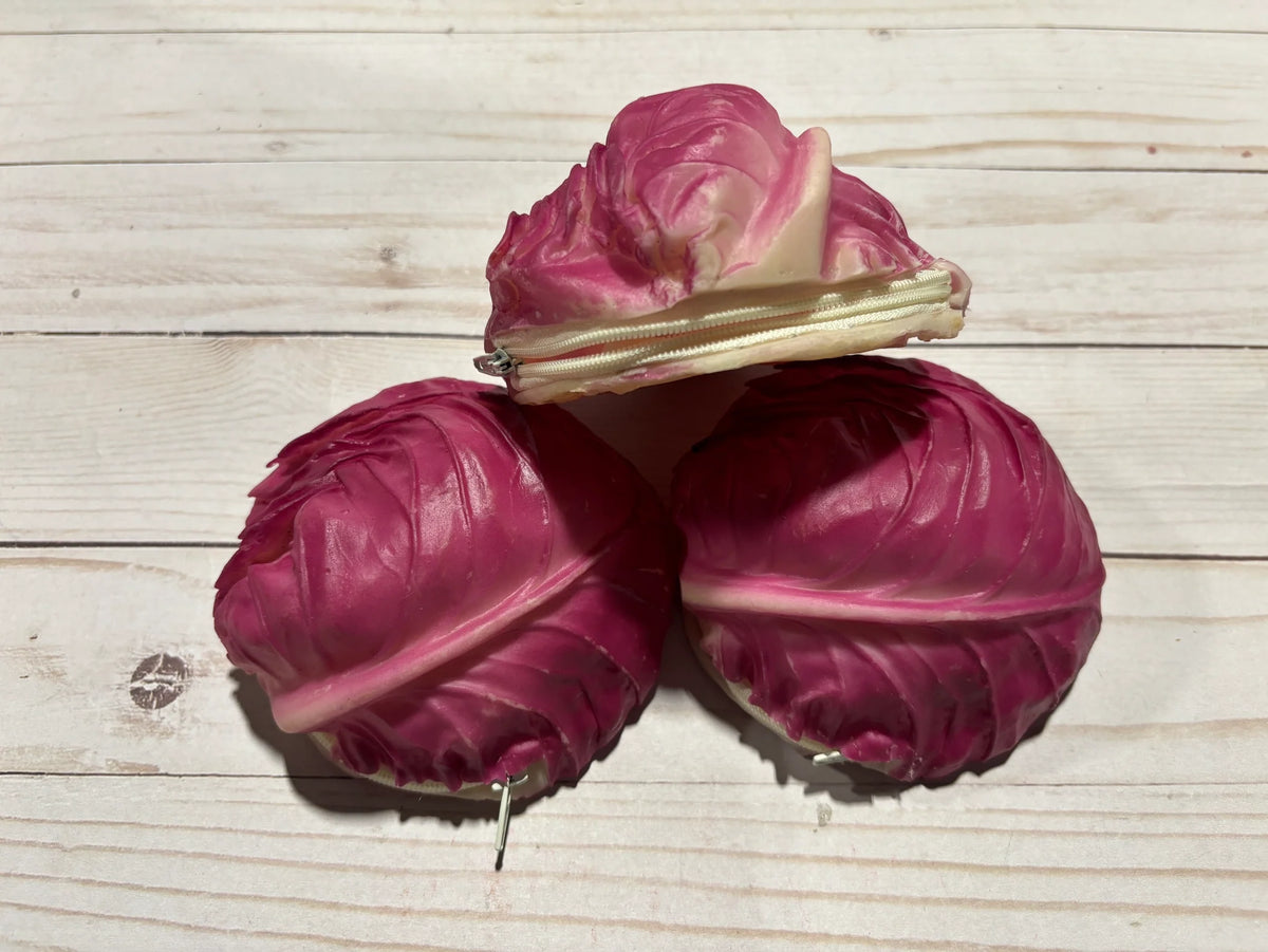 Purple Cabbage Zipper Coin Purse