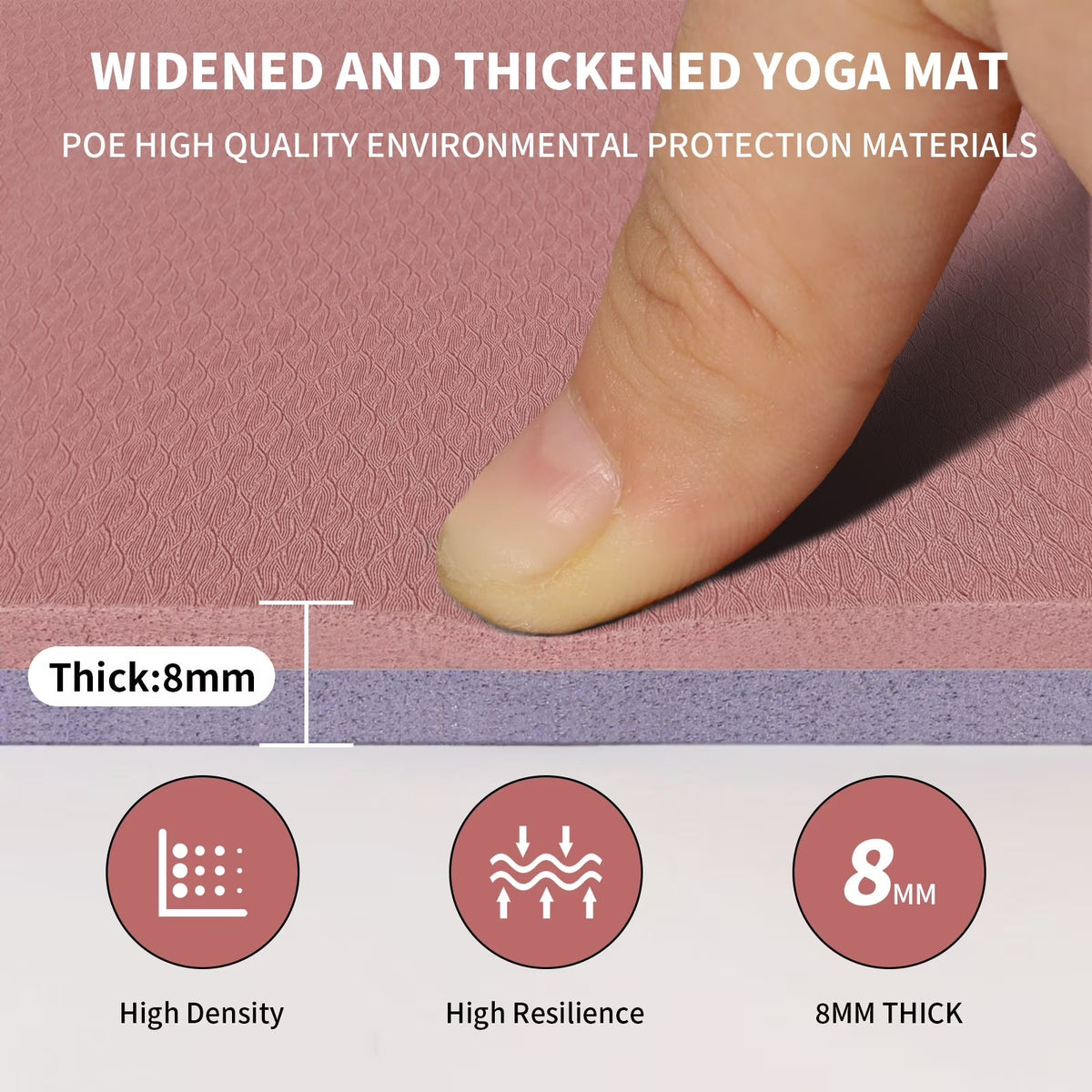 Extra-Large Yoga Mat 6×4FT – 8mm Thick Non-Slip Workout Mat