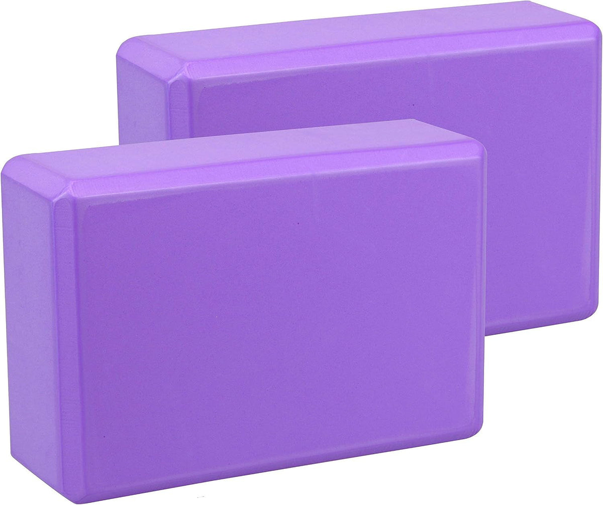 Yoga Blocks 2-Pack – Non-Slip Fitness & Pilates Blocks for Stretching