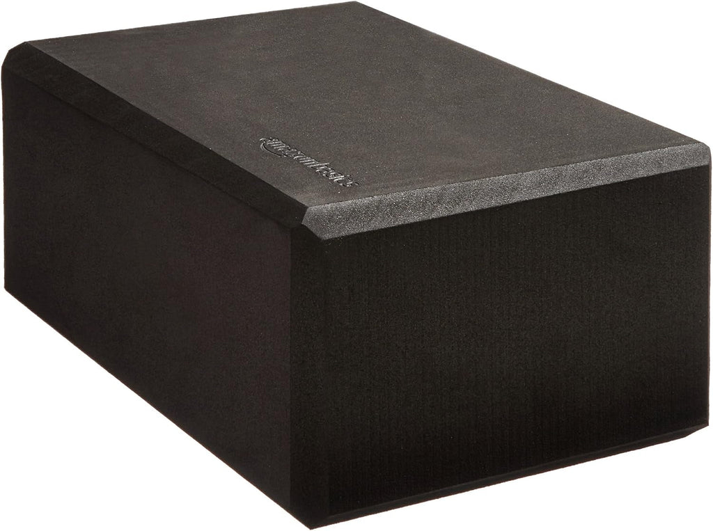 Non-Slip Yoga Blocks Set of 2 – 4×9×6" Black EVA Foam