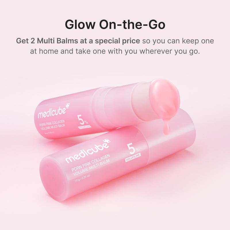 PDRN Pink Collagen Volume Multi Balm | All In One Volufiline, PDRN, NAD Stick for Youthful-Looking, Helping Look of Fine Lines, Firming Care, Anti-Aging Care | For Under-Eyes, Neck, Forehead, Smile Lines, Lip Care | Korean Skincare