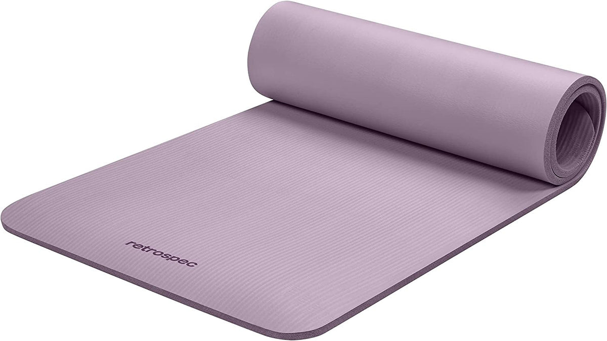 Retrospec Solana Yoga Mat – 1/2" Thick Non-Slip 72×24" Mat