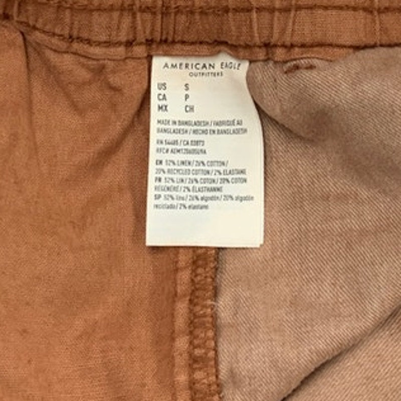 New American Eagle Mens Small Rusty Brown Flex Drawstring Waist Shorts