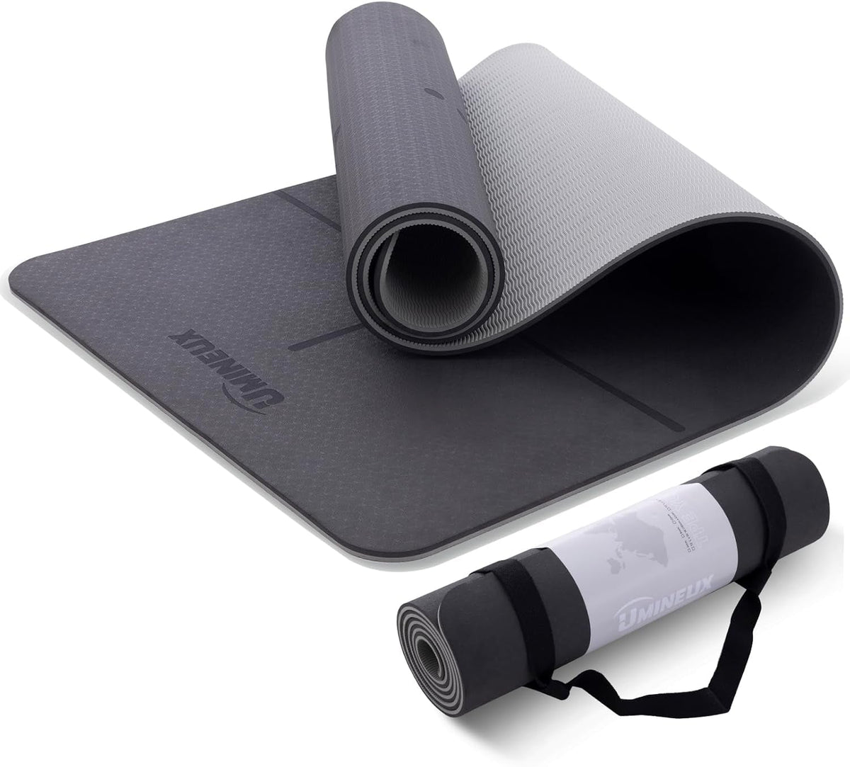 Extra-Thick TPE Yoga Mat – Non-Slip Mat with Sling & Storage Bag