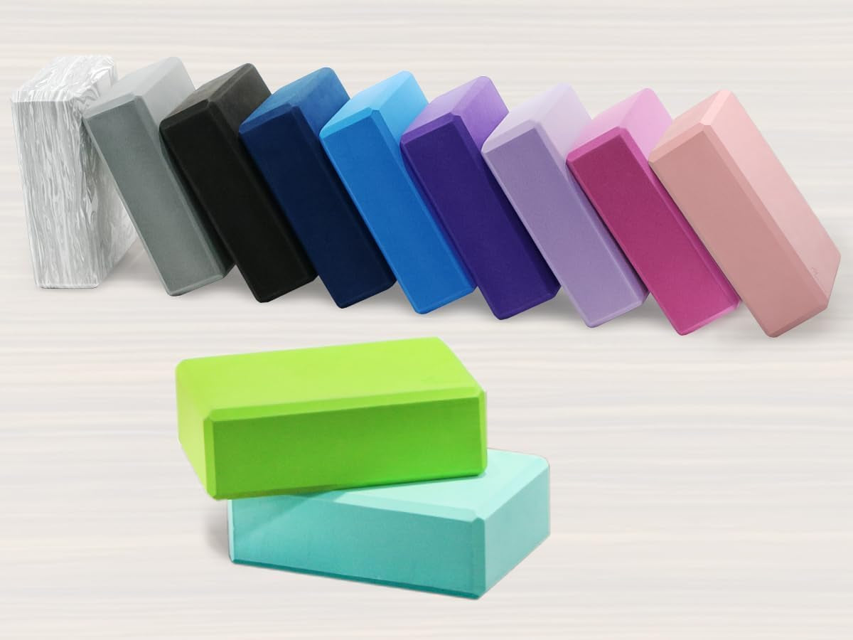 Yoga Blocks 2-Pack – Non-Slip Fitness & Pilates Blocks for Stretching