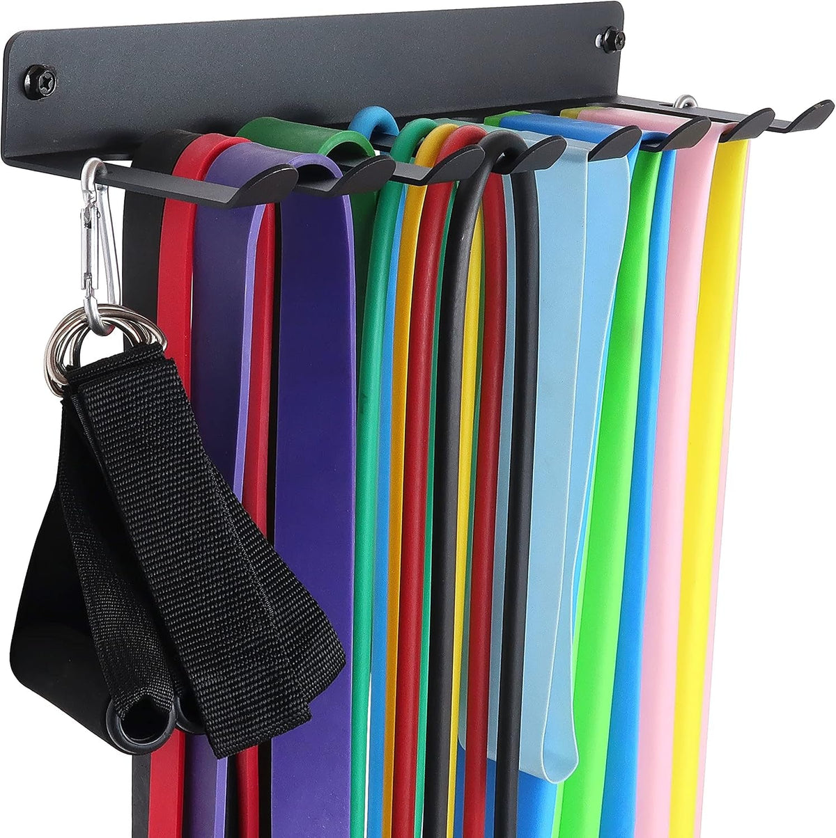 Heavy-Duty Gym Storage Rack – Wall-Mount Resistance Band & Barbell Rack
