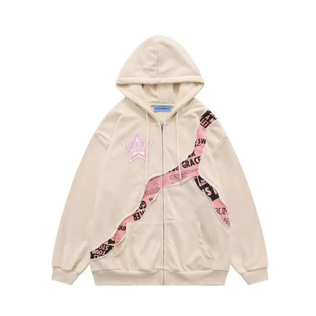 Y2K Vintage Zip-Up Hoodie